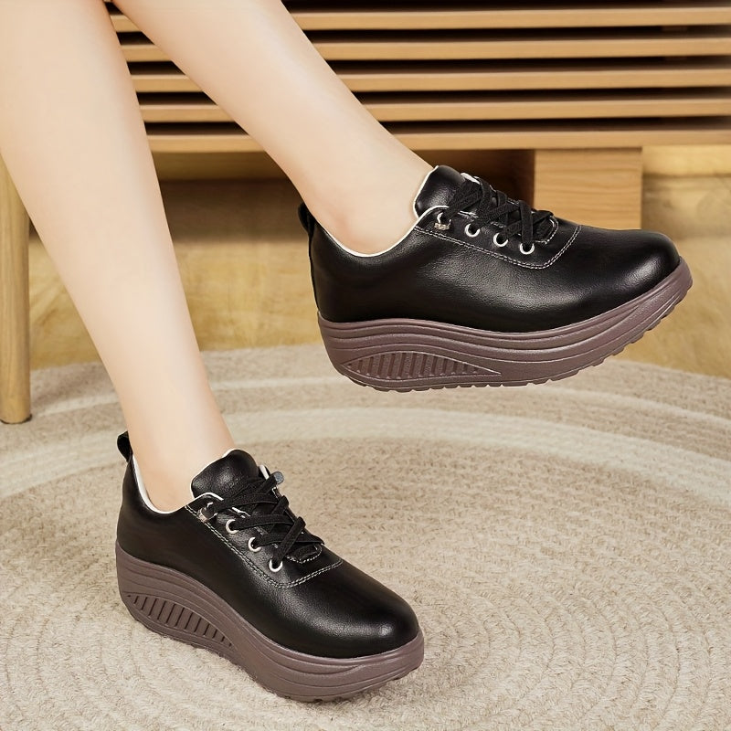 Women’s Casual Lace-Up Loafers Slip-On Walking Shoes All-Season Comfort