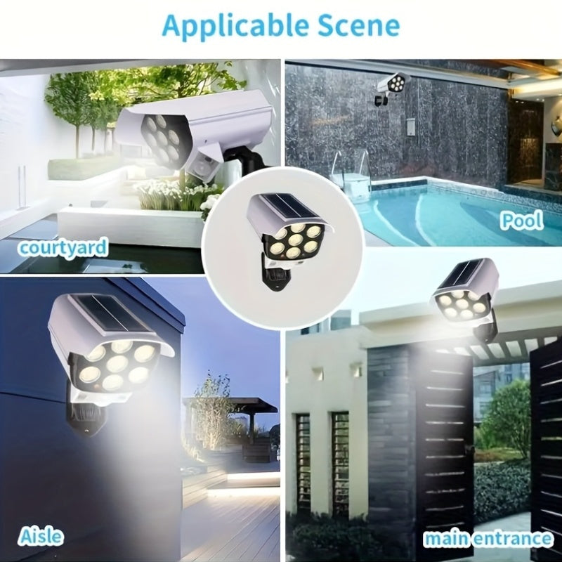 Solar Motion Sensor Street Light with Fake Camera for Garden Doorway Corridor