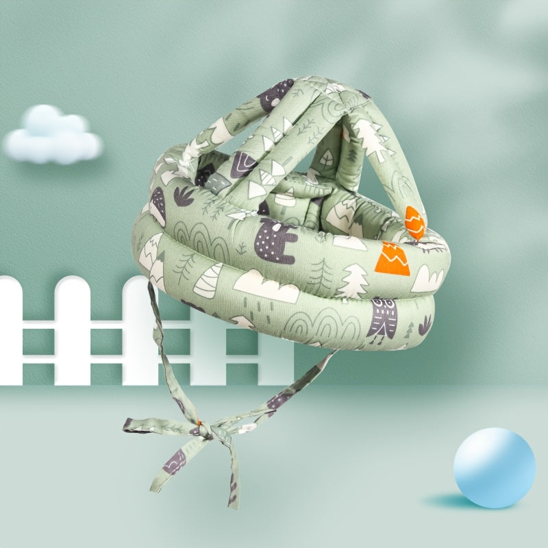 Children's Breathable Safety Hat for Learning to Walk Anti-Fall Collision All Seasons Green Pink