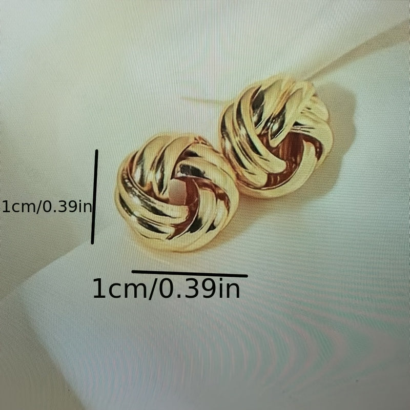 Женские серьги-гвоздики из сплава с узлом для повседневной носки и вечеринок