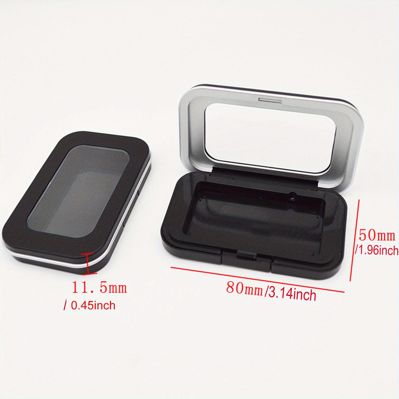 Stainless Steel Magnetic Needle Storage Box for Pins Buttons and Crafts Portable Black