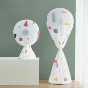 Set of 2 Floral Pattern Plastic Fan Dust Covers Waterproof Appliance Storage