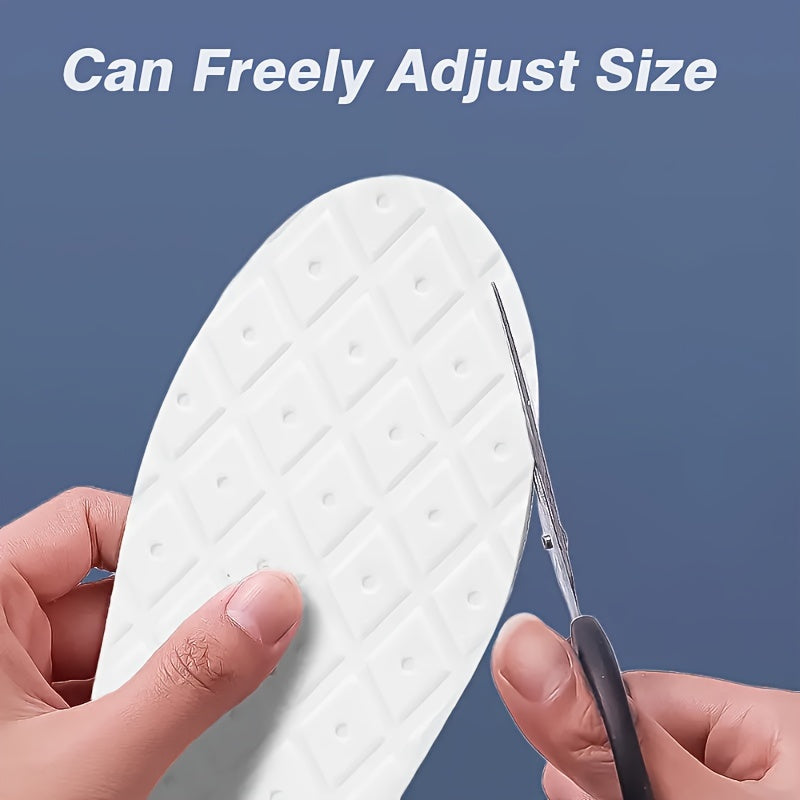 Unisex Latex 4D Arch Support Insoles Breathable Shock-Absorbing