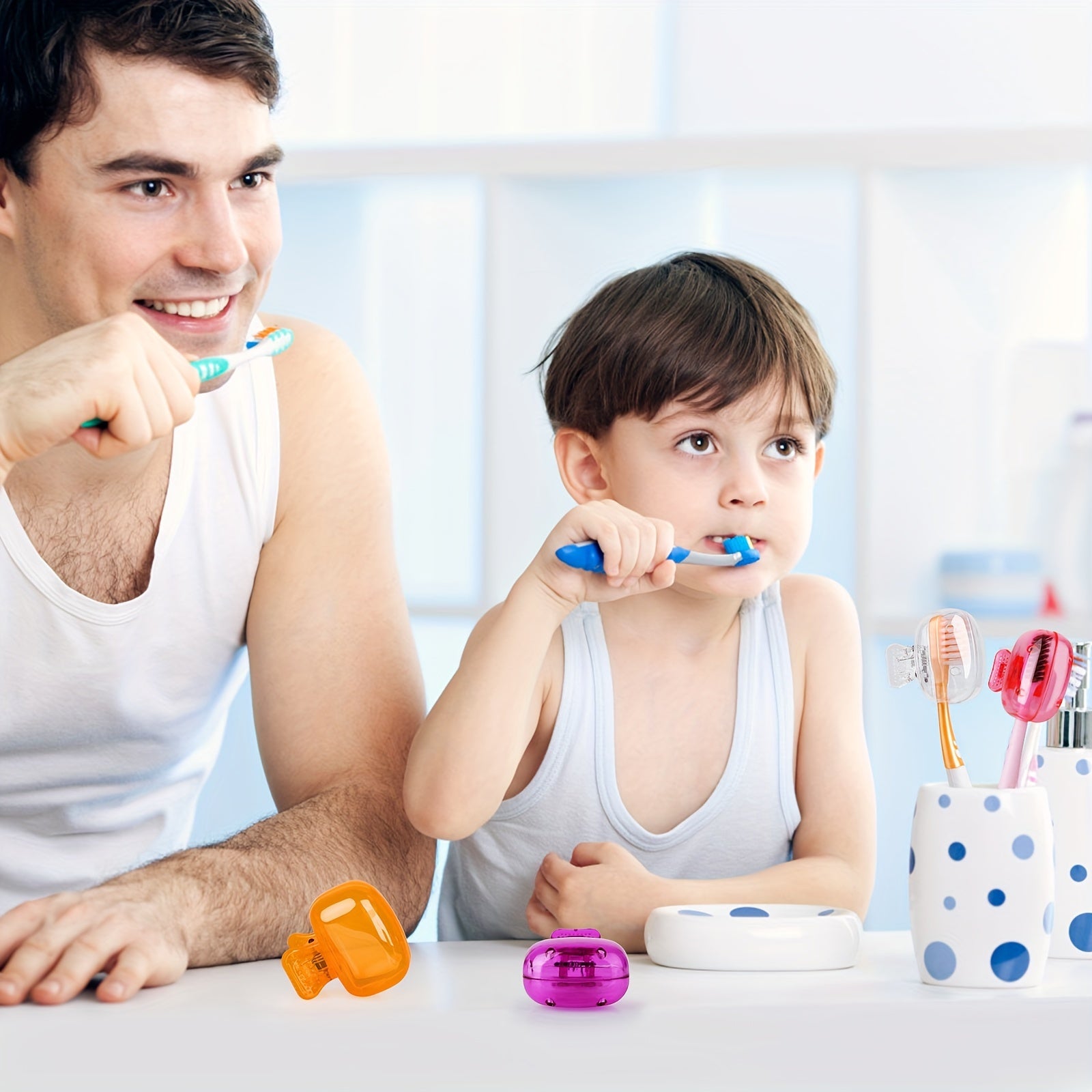 4 Pack Travel Toothbrush Cover Cases Portable Storage Box Toothbrush Protector