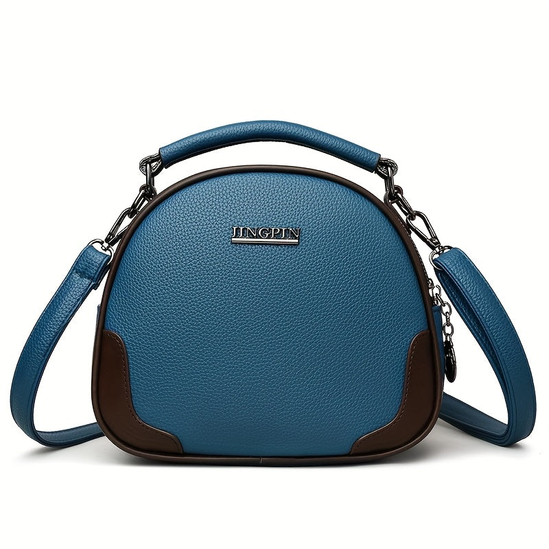 Bolso bandolera para mujer con compartimentos de doble cremallera, material sintético resistente al agua, ligero