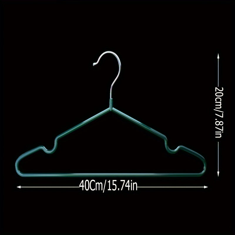Metal Clothes Hangers 20-Pack Non-Slip Large Capacity Space-Saving
