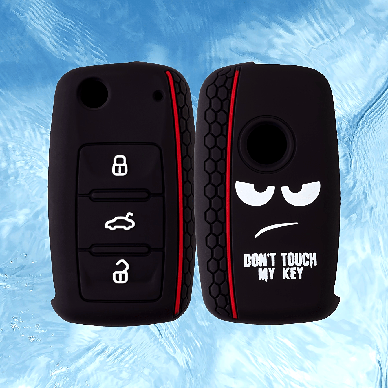 Universal Car Key Case Leather Cover for SUV Sedan Fits Multiple Models