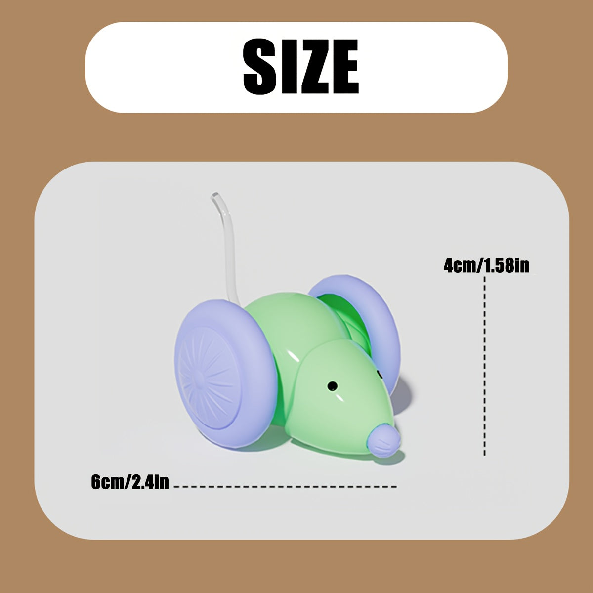 USB Rechargeable Interactive Cat Toy with Glowing Tail Mouse Safe Durable Silicone All Breed