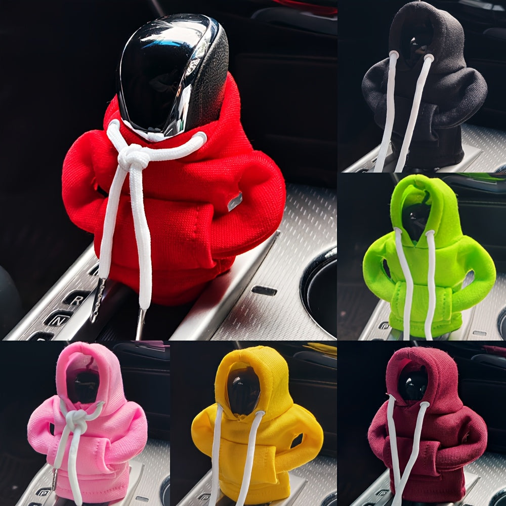 Mini Hoodie Car Gear Shift Cover Polyester Auto Interior Decor Dustproof