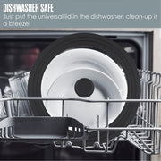 Universal Tempered Glass Pot Cover 9.5-12.5 Inch with Silicone Edge