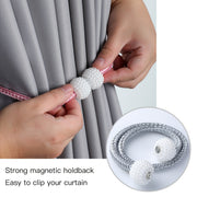 Set of 2 Magnetic Curtain Tiebacks for Home Office Window Drapes
