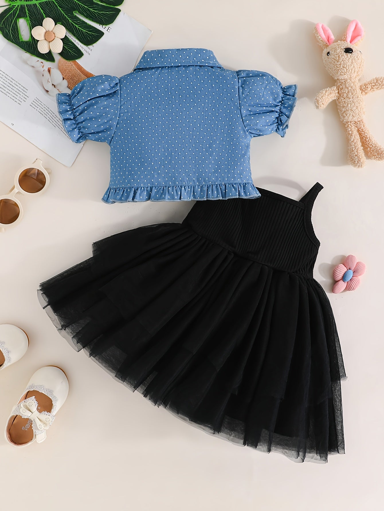 Baby Girl Tutu Dress Set with Butterfly Print Cardigan for Spring Summer Casual Fit