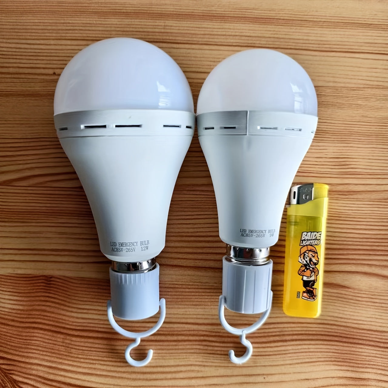 E27 LED Emergency Bulb Rechargeable 1200mAh Lithium Battery Hardwired Indoor High Brightness