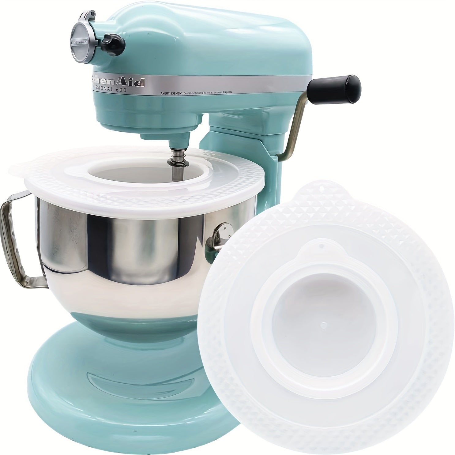 Vertical Mixer Bowl Cover with Splash Guard Fits 6-7 Quart BPA-Free Dishwasher Safe Clear