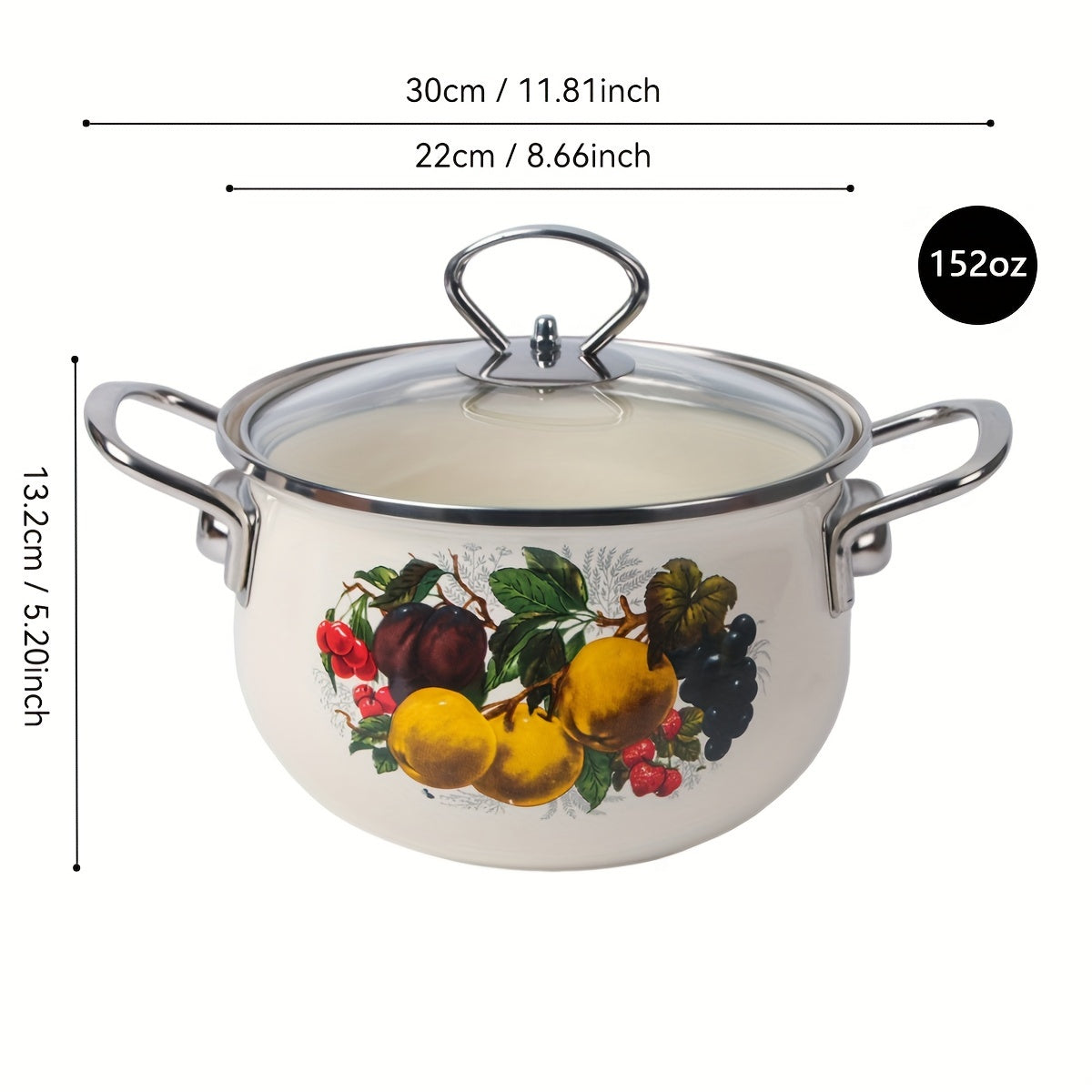 Large Capacity Enamel Stockpot Non-Stick Soup Stew Braising Pot for Home and Restaurant