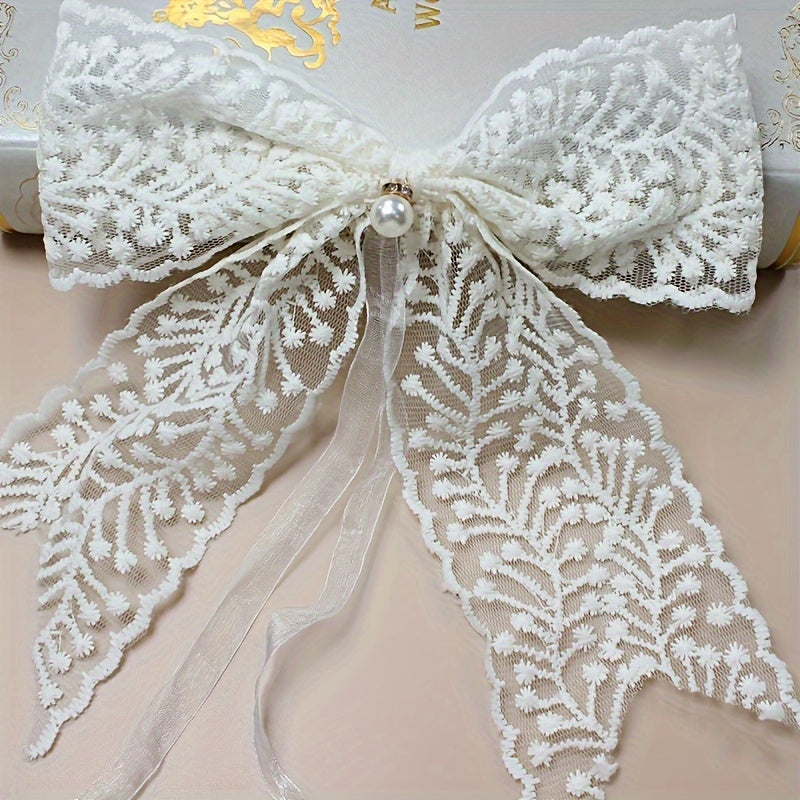 Conjunto de lazos de encaje para cortinas en color blanco y beige, decoración elegante para el hogar, ideal para dormitorio y sala de estar