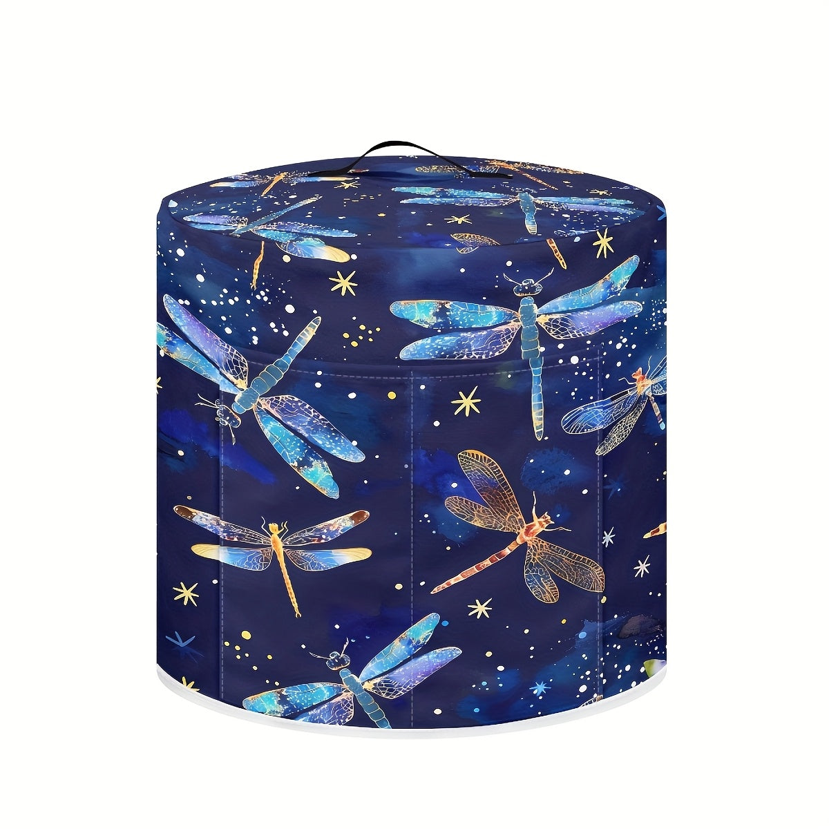Funda antipolvo con patrón libélula para olla a presión de 8 cuartos, freidora de aire, olla arrocera, azul y oro