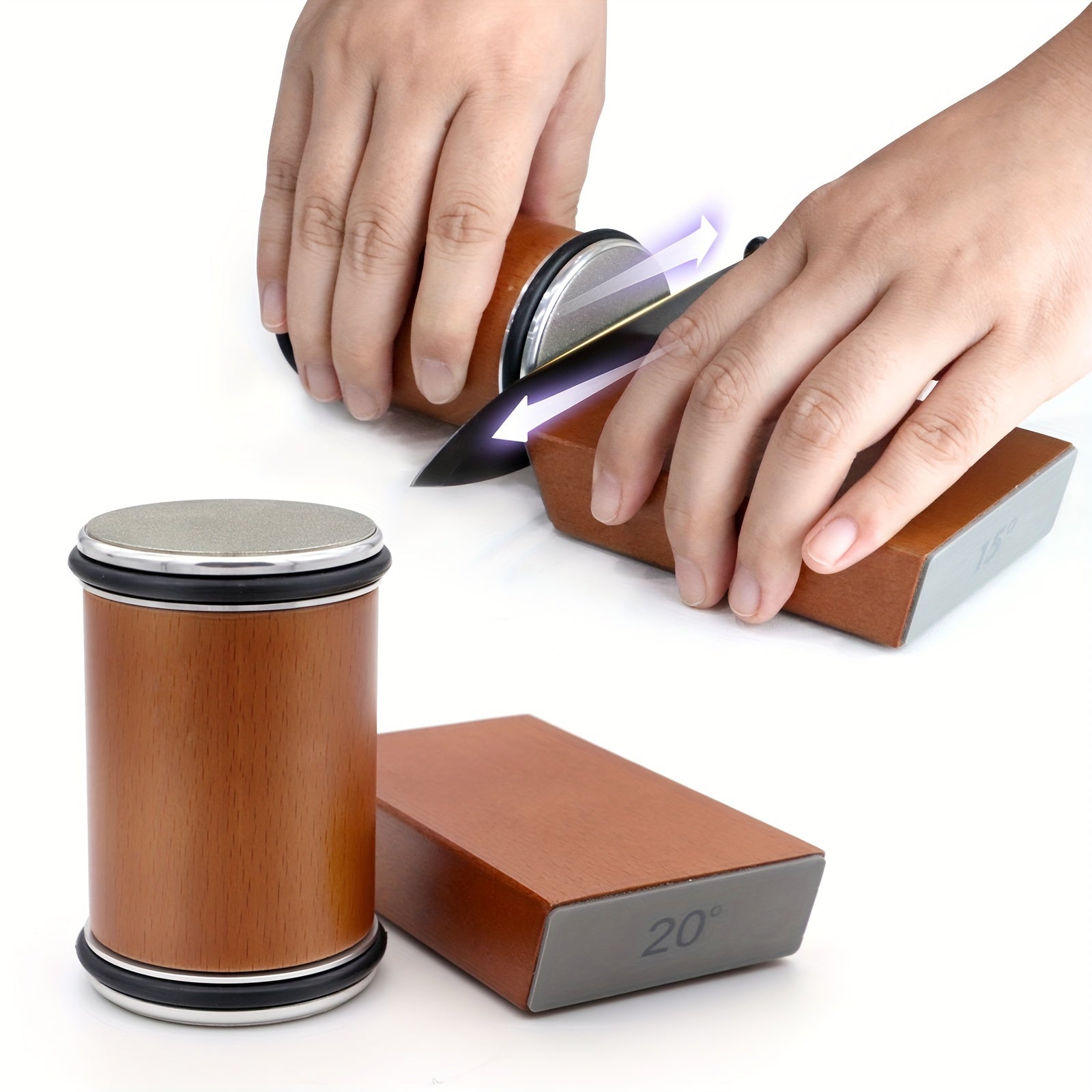 Naychalar va batareyalarisiz magnit burchaklar bilan zanglamaydigan po'latdan yasalgan pichoqni qirqish to'plami