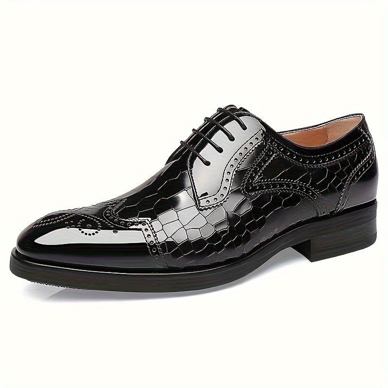 Men's Wingtip Brogue Shoes Leather Business Formal Office Breathable Anti-skid Spring Summer Autumn