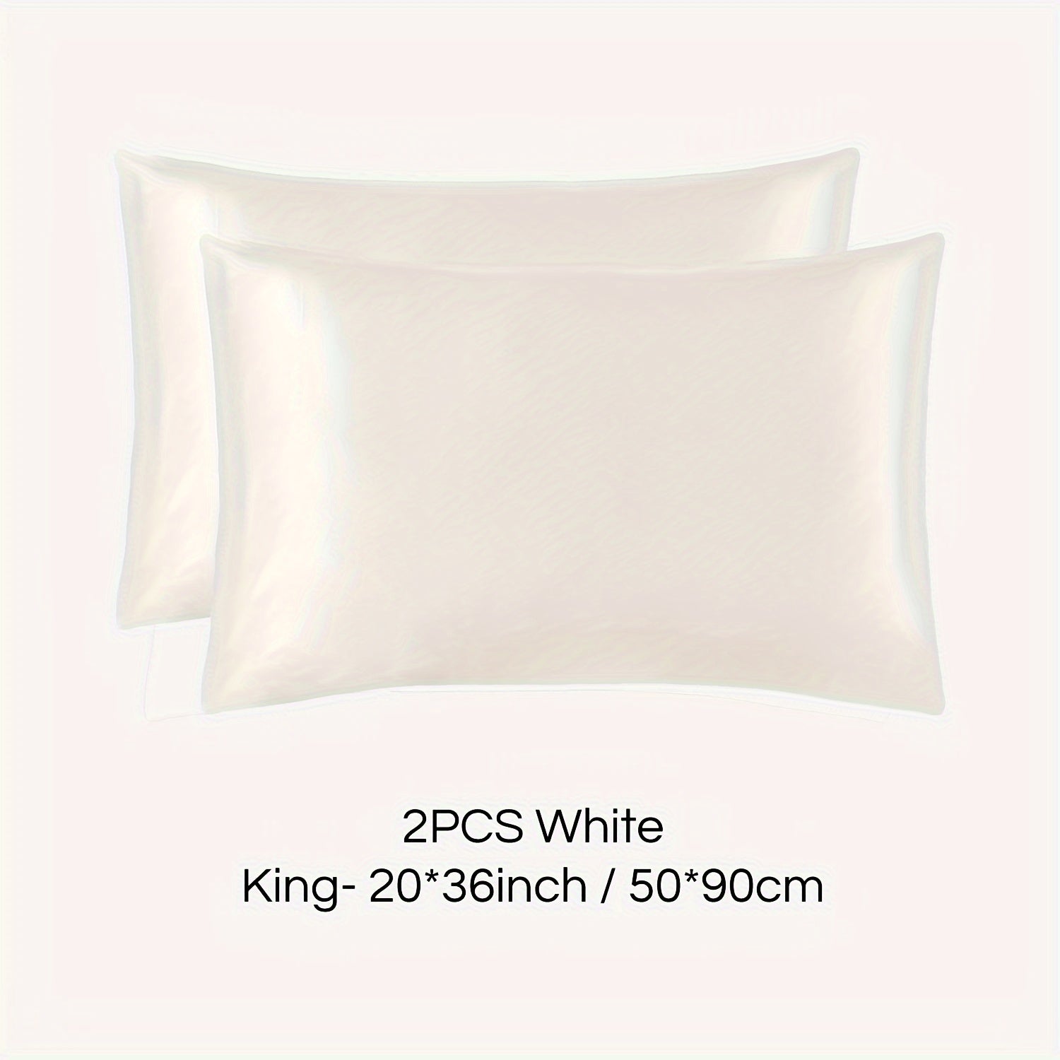 Set of 2 Mulberry Silk Pillowcases Hypoallergenic Satin Weave Solid Color Invisible Zipper Machine Washable Skin Hair Care