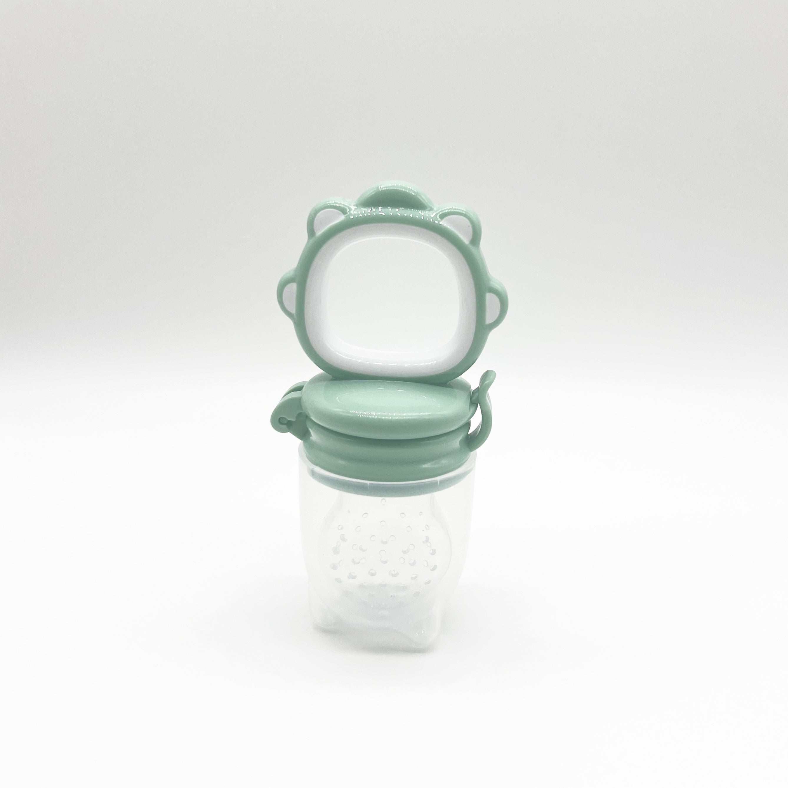 Oʻgʻilcha silikon tishlagichlar, meva va sabzavot sumkalar bilan, oq, yashil, pushti