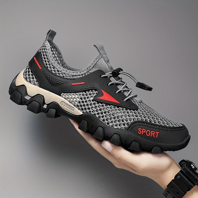 Men's Summer Breathable Non-Slip Durable Fabric Hiking Shoes for Outdoor Activities