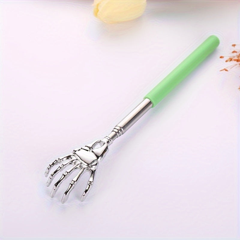Stainless Steel Telescopic Back Scratcher for Adults and Elderly with Skeleton Hand Design