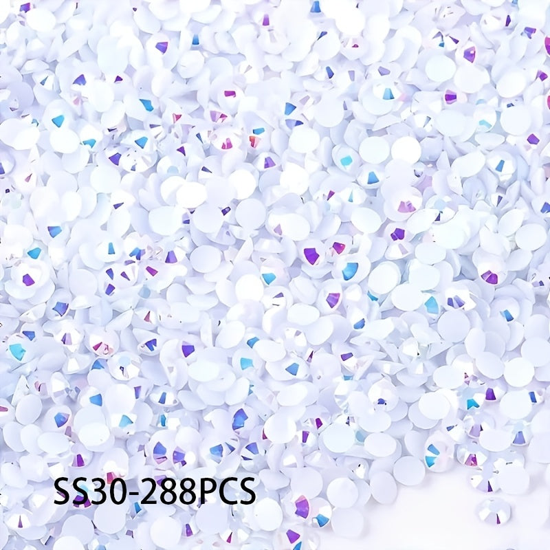 1440/288 Pieces Glass Flatback Rhinestones for DIY Crafts on Clothing Tumblers Nails