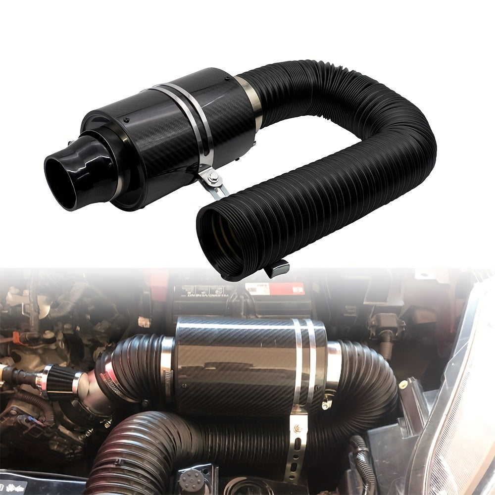 Universal karbon tolasi sovuq havo olish to'plami 76mm yuqori oqim filtri bilan