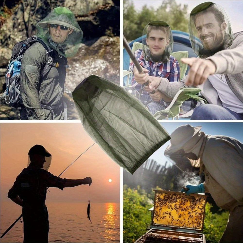 Unisex Mesh Hat Net Adjustable Dustproof Mosquito Protection for Camping