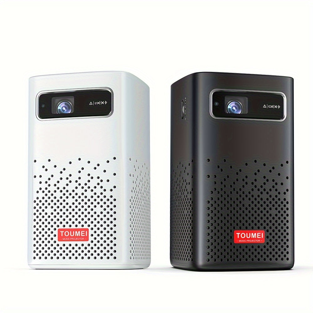 Kichkina portativ proyektor, ichki batareyali, simsiz, HD 1024x576, qora