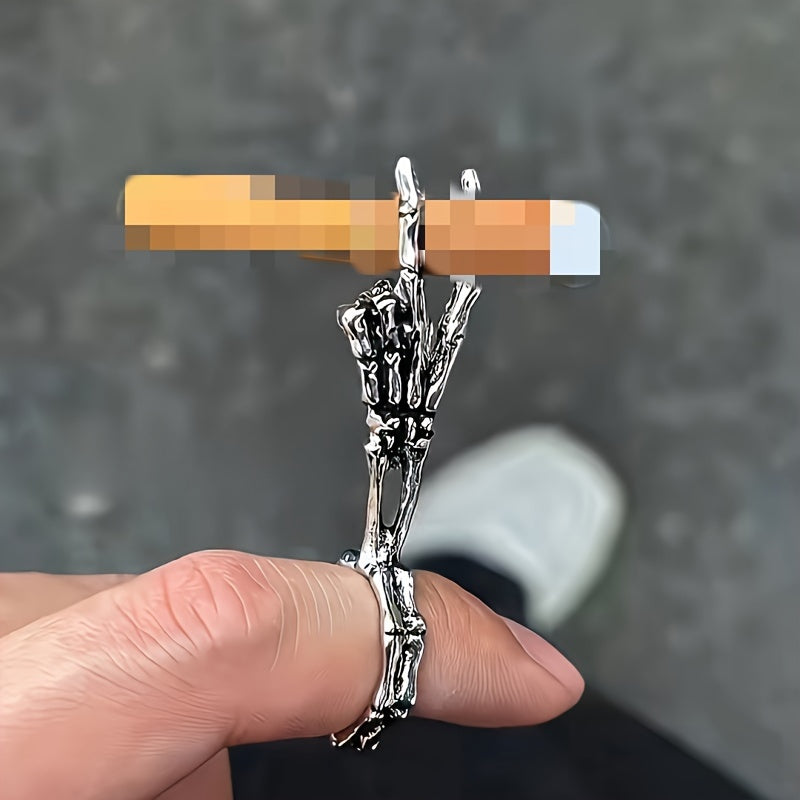 Unisex Metal Trendy Cigarette Holder Ring Smoke Accessory Ornament
