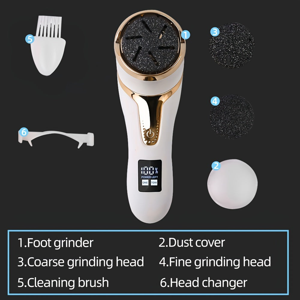 Electric Callus Remover with Vacuum Rechargeable Foot Care Kit with 9 Heads LCD Display