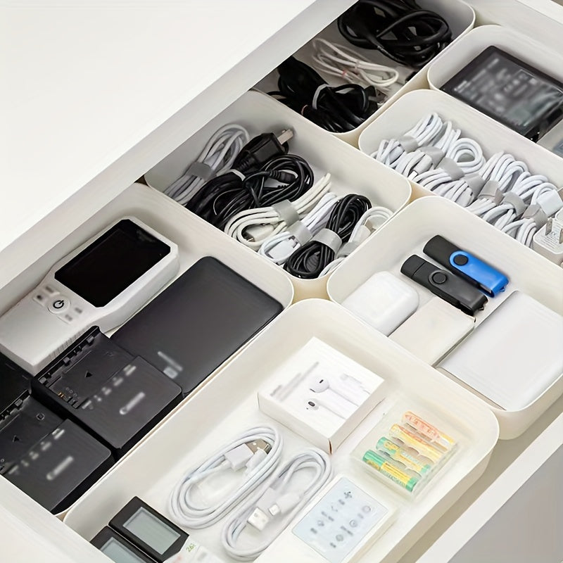 Desk Organizer with Classification Separator Stackable Stationery Box for Home Office