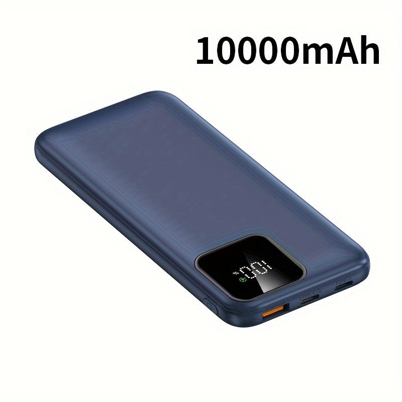 10000mAh Power Bank with 22.5W Fast Charging Dual USB Output LED Display Compact Portable