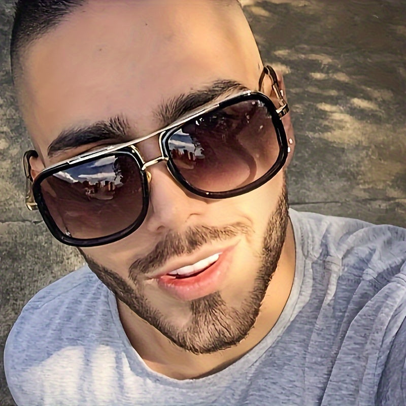 Erkaklar uchun Ikki chiziqli ramka moda shisha, fotosurat atributlari, bezakli ko'zoynaklar, kundalik aksessuar, sovg'a