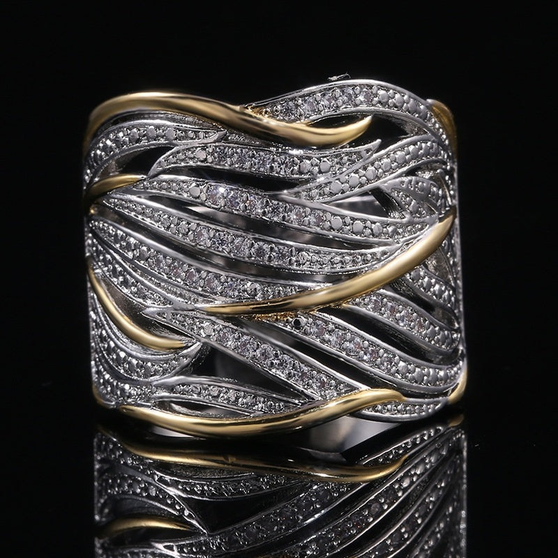 Silver Plated Zirconia Promise Ring for Women Engagement Wedding Gift