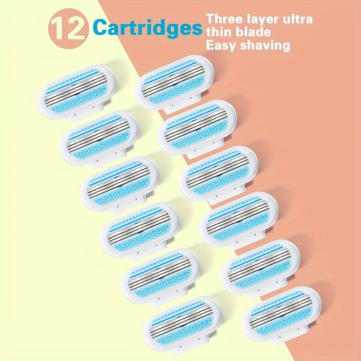 Women's Hypoallergenic Stainless Steel Bikini Razor with 3-Layer Blades Reusable Body Hair Removal