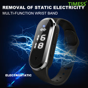 TIMESS Soundwave texnologiyasi Chivinlarni qochiruvchi Bilaguzuk soat va Statik qarshi funksiyasi bilan - Uzoq muddatli batareya, USB orqali zaryadlanadigan, kimyoviy moddalar ishlatilmagan, qulay silikon tasma, ochiq havoda foydalanish