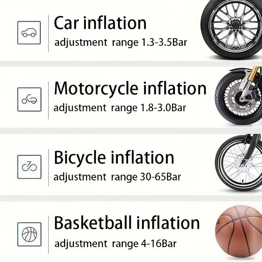12V portativ yengil to'ldiriladigan pompalar chiroqlari bilan velosiped, mototsikl, sedan va soat ta'mirlash uchun