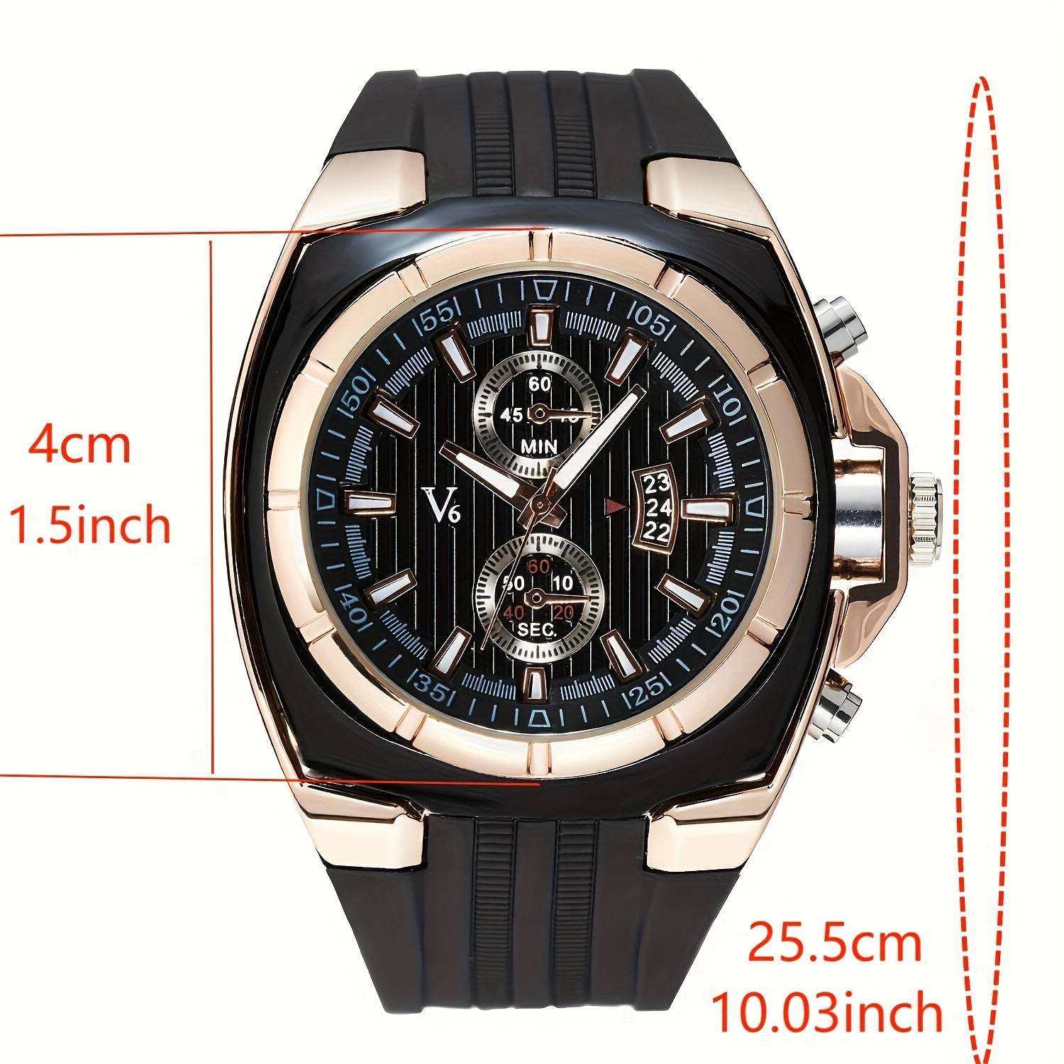 Unisex Digital Sports Watch Silicone Strap Multi-Time Zone Display