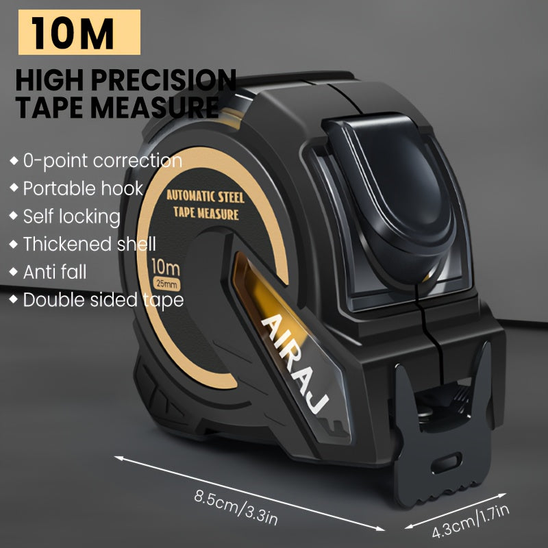 Steel Tape Measure 3m 5m 7.5m 10m Self-Locking Retractable Durable ABS Shell for DIY Construction