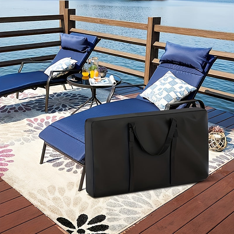 Foldable Wheelchair Storage Bag Cover for Outdoor Folding Tables and Chairs Black