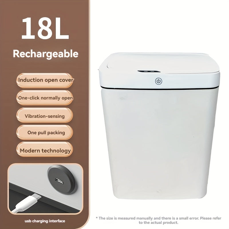 Smart Infrared Wireless Automatic Trash Can with Rechargeable Lithium Battery for Kitchen and Bedroom