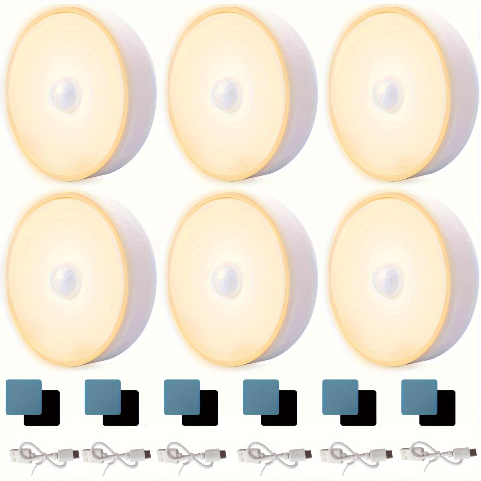 Juegos de luces de pared con sensor de movimiento recargables para uso en interiores en cocina y dormitorio