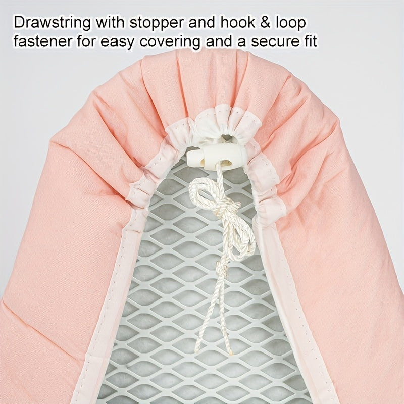 Pink Cartoon Lady Portrait Ironing Board Cover High-Temperature Resistant Durable