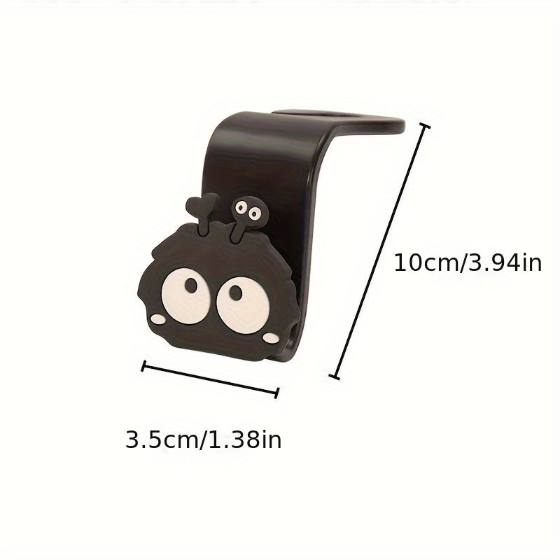 2pcs Black Charcoal Car Hooks Universal Car Seat Hooks for Handbags and Coats