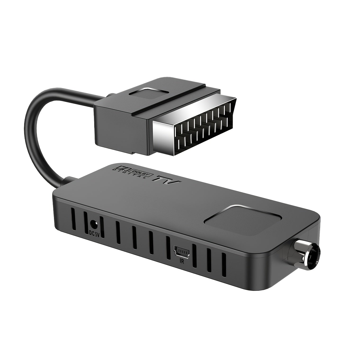 Mini DVB-T2 TV Stick with H.265 HEVC Decoding Scart Output Dolby Audio USB Multimedia PVR Recording