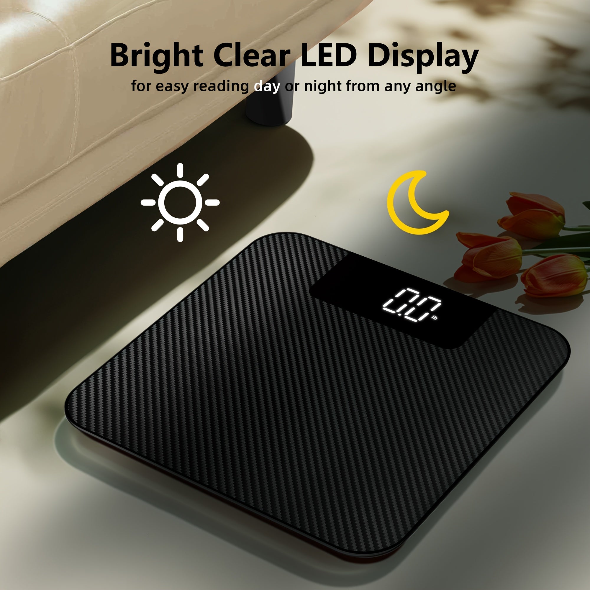 Stylish body fat scale for home and fitness use accurate weight measurement