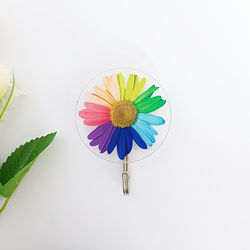 Daisy Flower Wall Hook yopishqoq mustahkam uzluksiz oshxona hammom bezakli